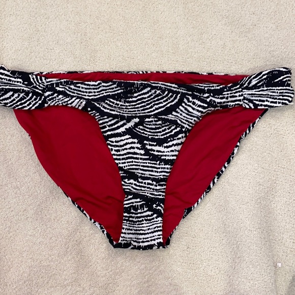 BECCA Swim Becca L Large Black White Bikini Bottoms Poshmark
